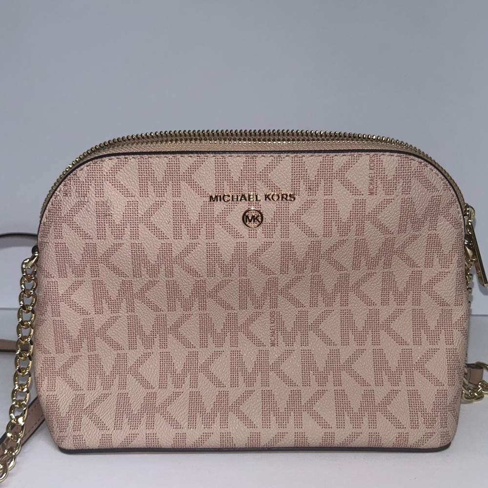 Michael Kors Pink Monogram Crossbody Bag